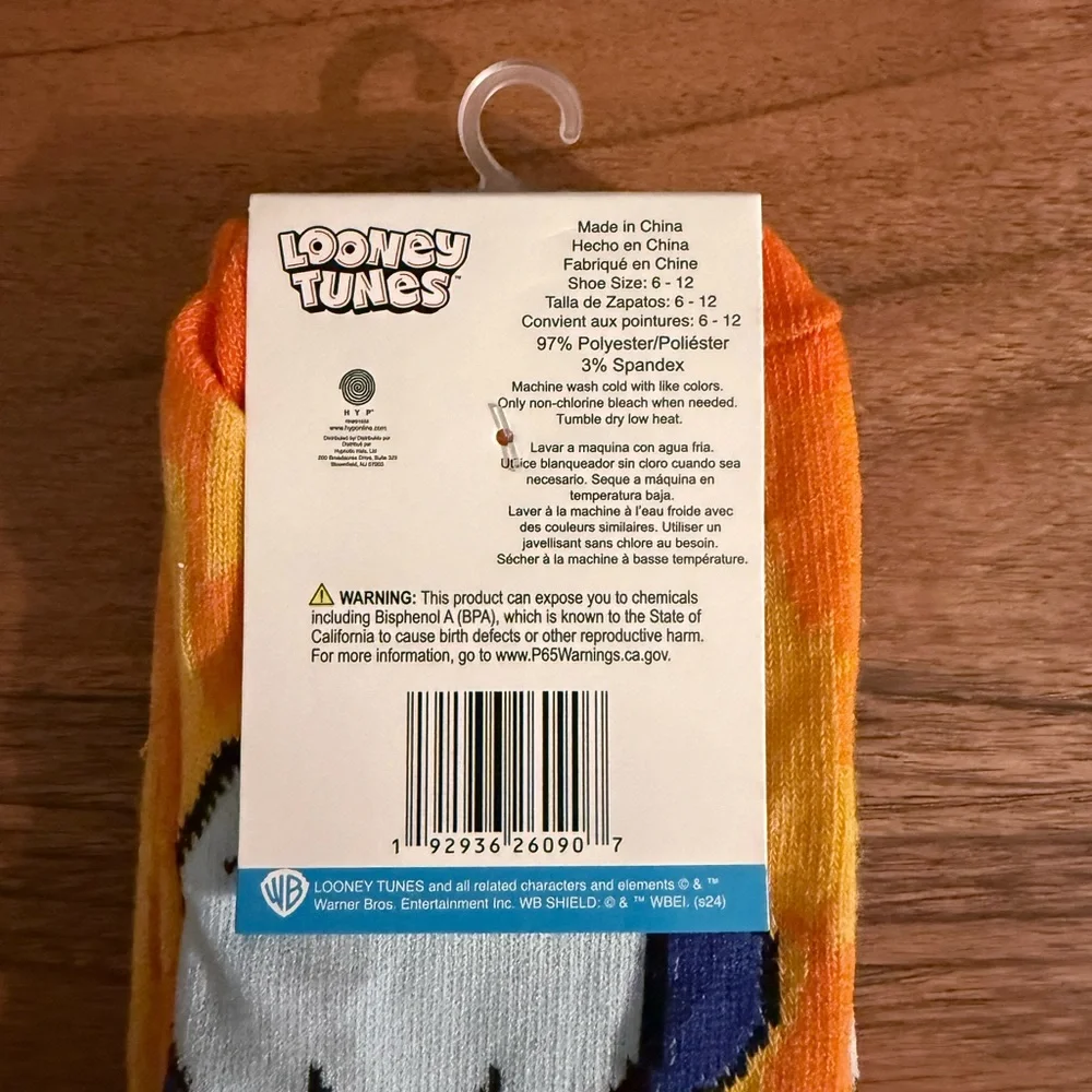 Looney Tunes Novelty Crew Socks |‎ 2-Pairs | NWT